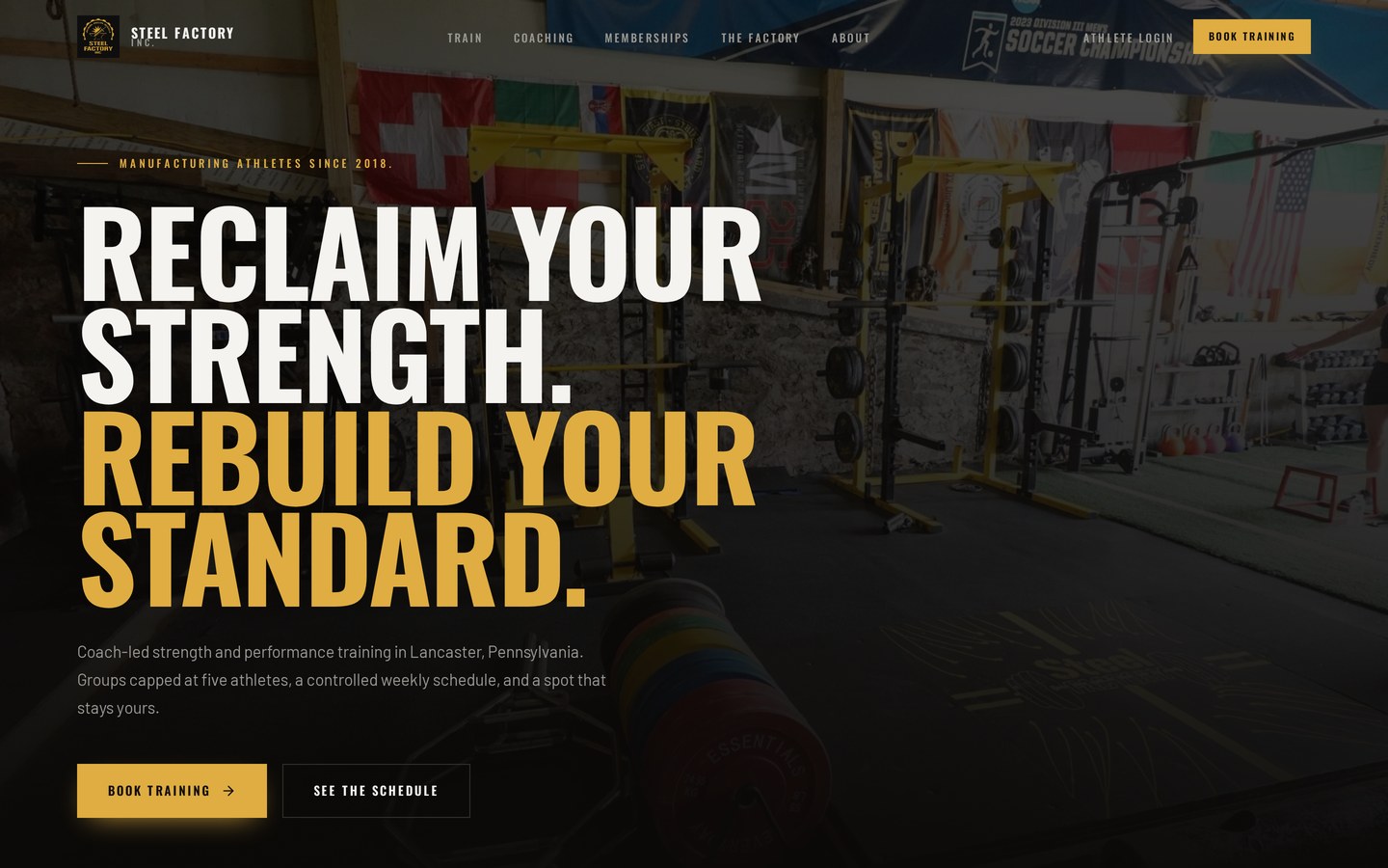 Steel Factory Inc. website — designed and built by M&O Ventures